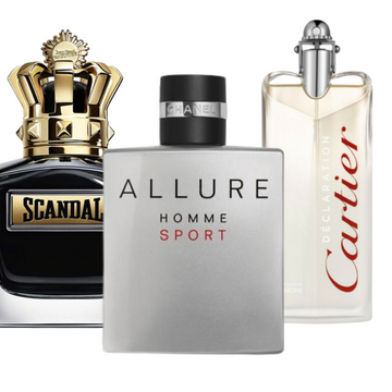 3-Perfume Set: Allure Homme Sport, Jean Paul Gaultier Scandal, Cartier Declaration (Eau de Parfum)