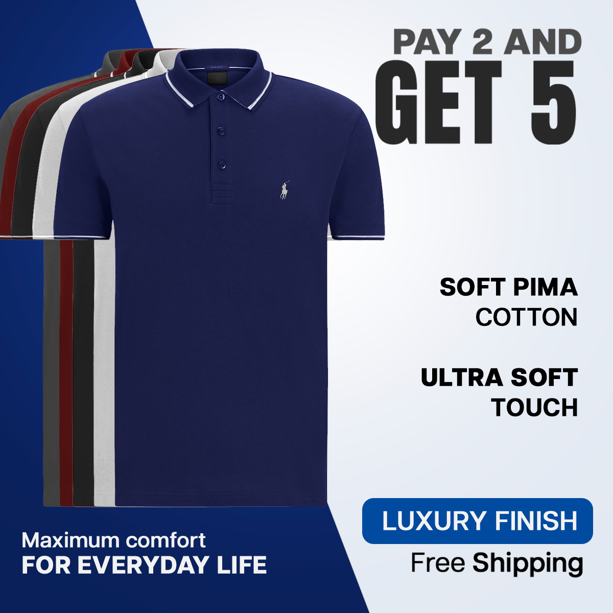 KIT POLO RALPH L. SHIRTS [PAY 2 GET 5]