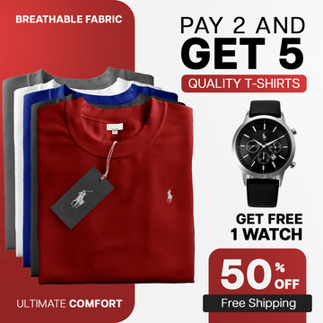 KIT RALPH L. SHIRTS [PAY 2 GET 5] + WATCH