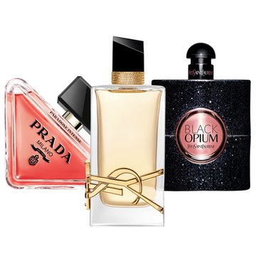 Set of 3 Perfumes: Prada Paradoxe, Yves Saint Laurent Black Opium, and Libre Eau de Parfum – 100ml each